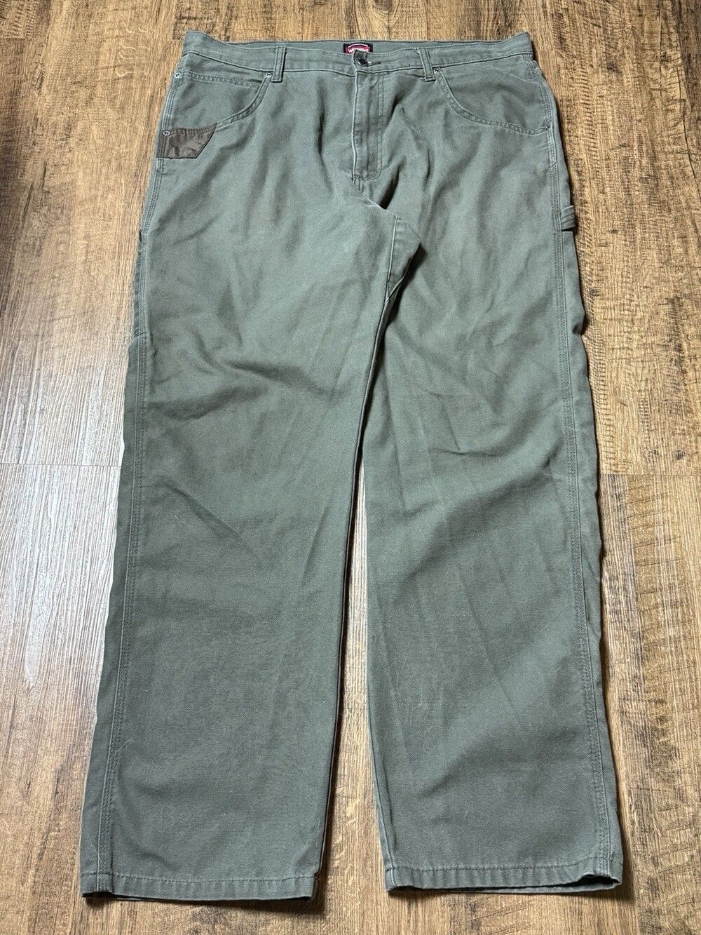 Wrangler RIGGS Workwear Mens 38x32 Cotton Ripstop Cargo Pants Green Utility